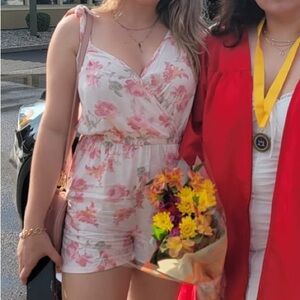 Guess Pink and White Floral Dress